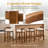 Mid-Century Beige Linen Bar stools Set of 2 - Low Back Counter Height stools with Soild Wood Frame, Upholstered Cushion Kitchen Bar stools for Counter, Stylish & Comfortable-1030619021-1030619022-1029116424