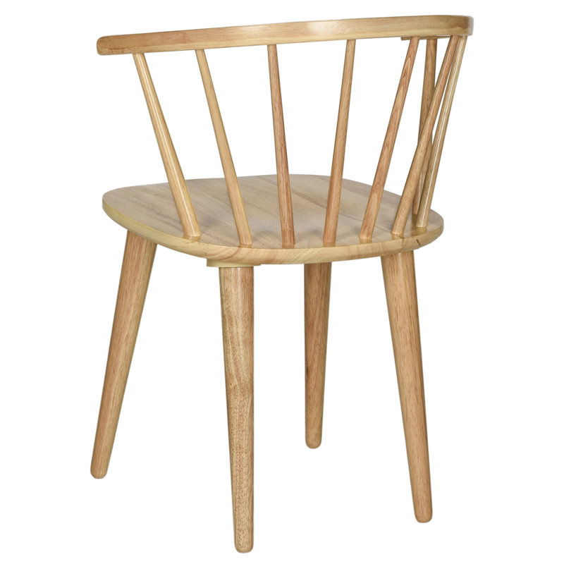 Baek 45cm H Solid Wood Windsor Back Side Chair, Natural