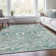 Machine Washable Indoor/Outdoor Xhevrie Seafoam Rug