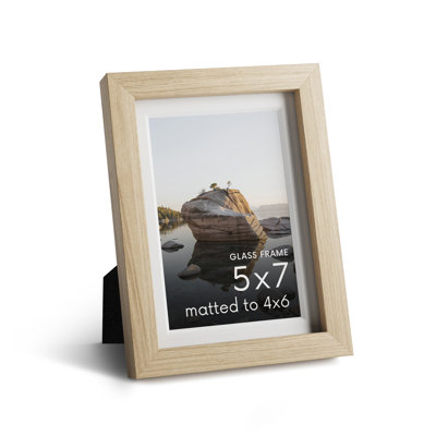 Cadre photo en bois massif avec verre