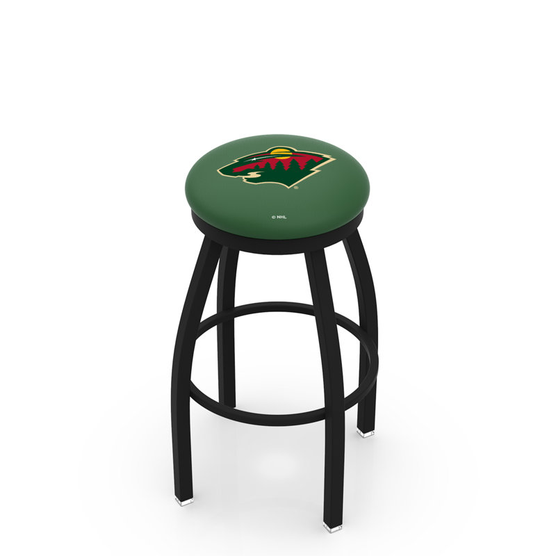Tabouret de bar pivotant de 30 po NCAA, Ride noire, Minnesota Wild