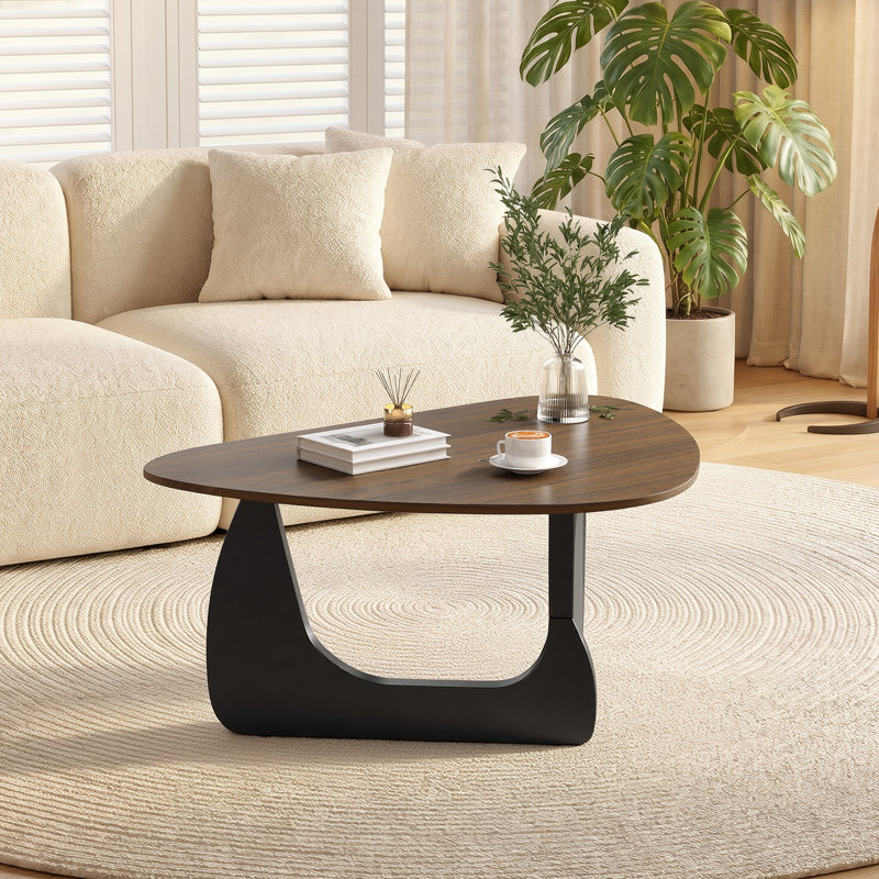 End Table, 40" H x 90" W x 65" D, Brown Wood/Black