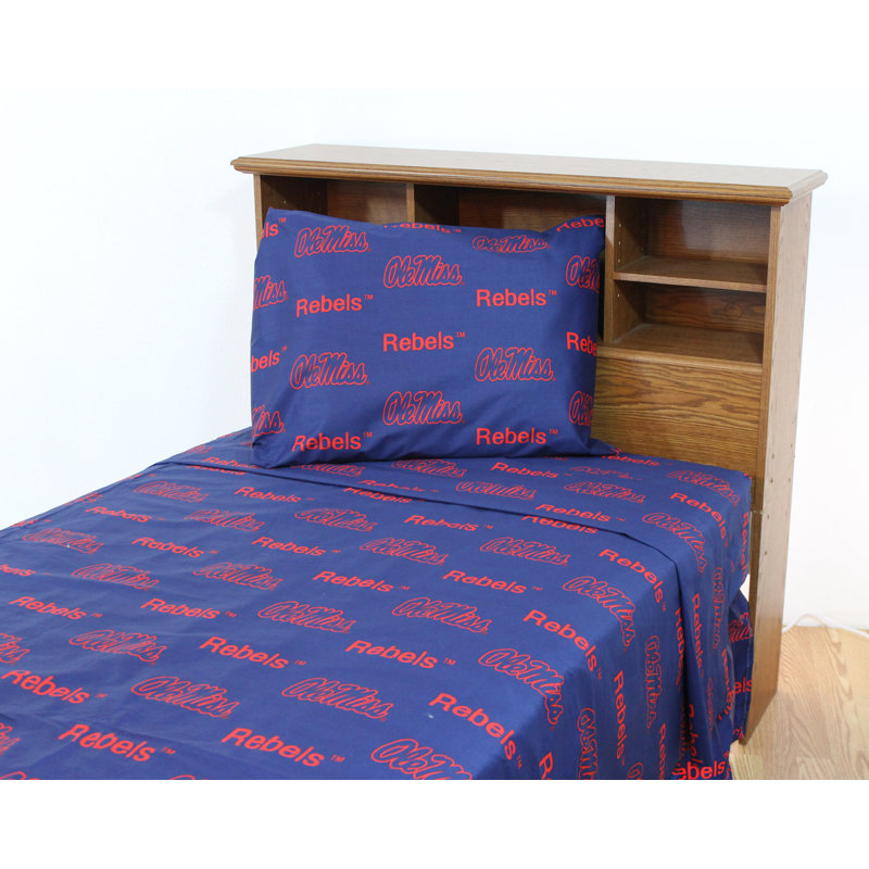 NCAA Sheet Set, Twin XL Sheet Set + Fitted Sheet + Pillowcase, West Virginia