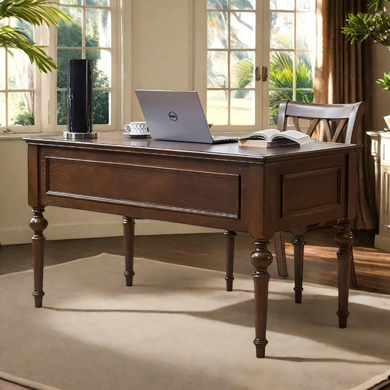 Luxury Modern Solid Wood Writing Desk, 30.71" H x 55.12" W x 27.56" D