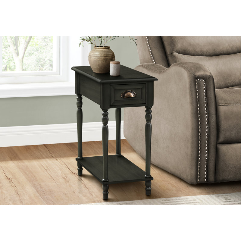 22 po Table de bout longue en placage - Pièce polyvalente pour les petites pièces