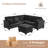 90.55’’ Upholstered Sofa With Storage Ottoman-1848924444