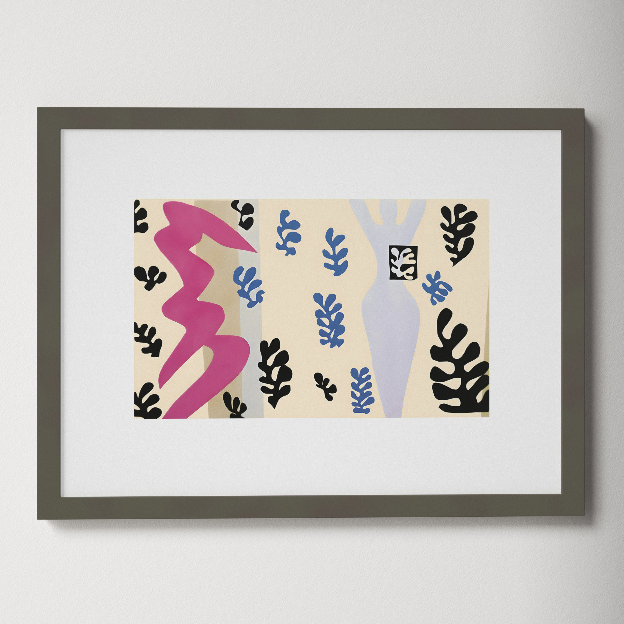 Henti Matisse Shower Curtain Paper Cut Art Printing Shower