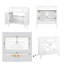 Meuble-lavabo blanc 35,6 po Mid-Century-1269067125