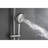 Shower Setup In Brushed Nickel Featuring 10" Natural Rain Showerhead, 4 Hand Shower, Adjustable Slide Bar And Soap Dish Showerhead Aggregation With Bar, Bathroom-126353196