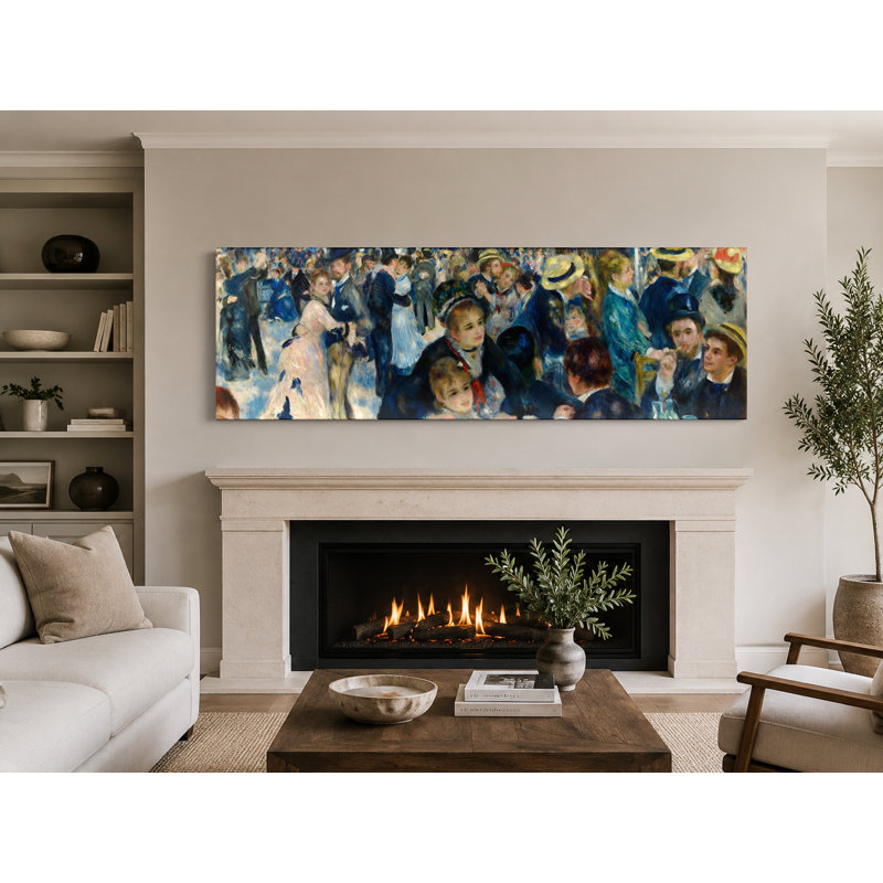 «Dance at Le Moulin de la Galette» (1876) - Art mural sur toile panoramique, L 48 po x H 16 po