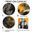Graffiti noir et jaune - reproduction d'art sur toile-180064487-180064510-180064504