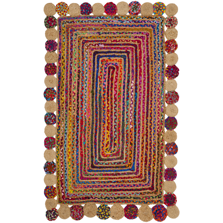 Herzig Hand-Woven Flatweave Red Area Rug