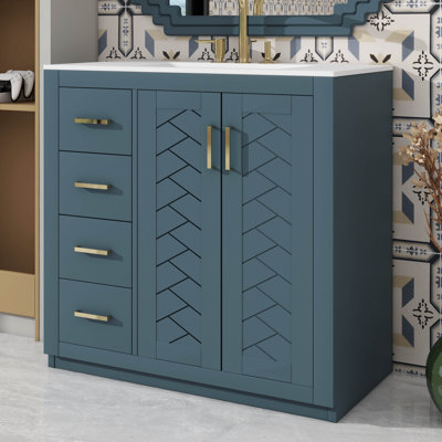 Meuble-lavabo 36 po avec lavabo en céramique