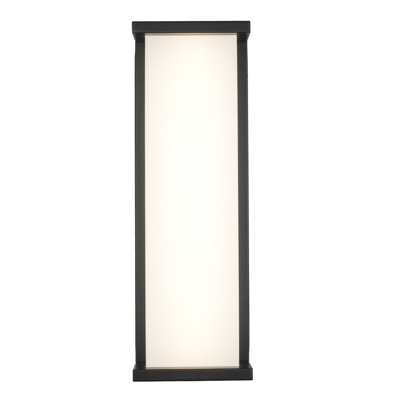 Iron LED Wall Light, Black, 24" H x 9" W x 4" D