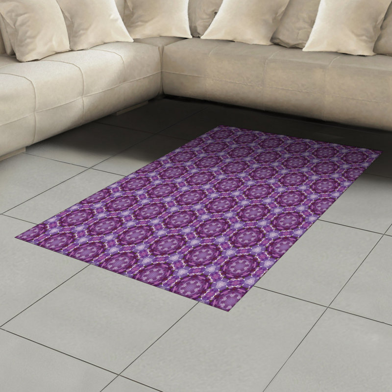 Tapis décoratif en fibres de polyester à haute densité Trippy, Rectangle— 4 pi x 5 pi 8 po