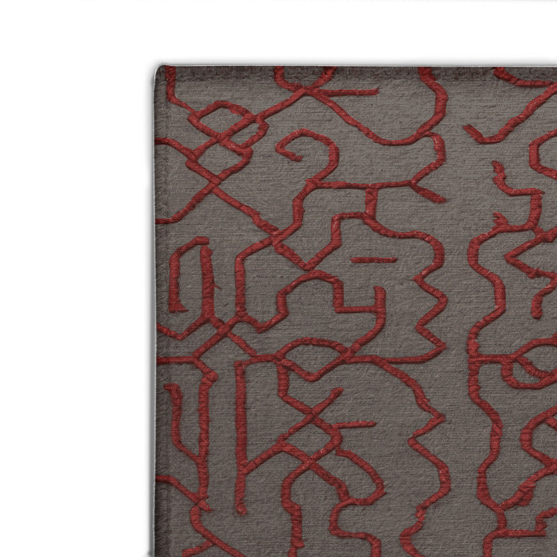 Tapis gris intérieur et extérieur Trellis, Rectangulaire 2 pi x 3 pi
