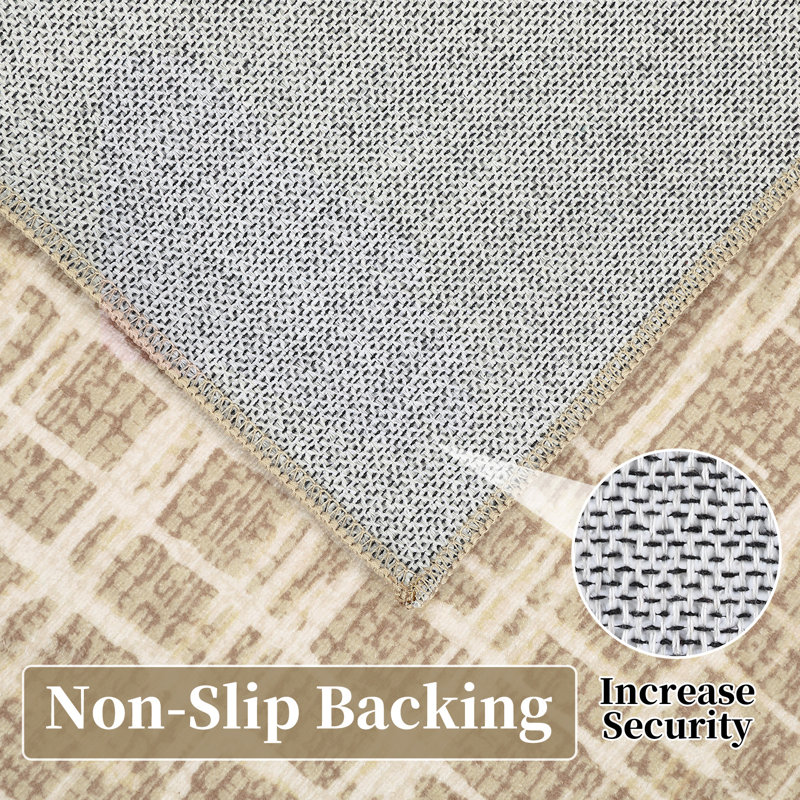 8x10 Area Rugs Beige Rugs for Living Room Non Slip Carpet Non-Shedding Accent Carpet Modern Abstract Stripes Floor Cover for Bedroom Dining Room Farmhouse Home Office