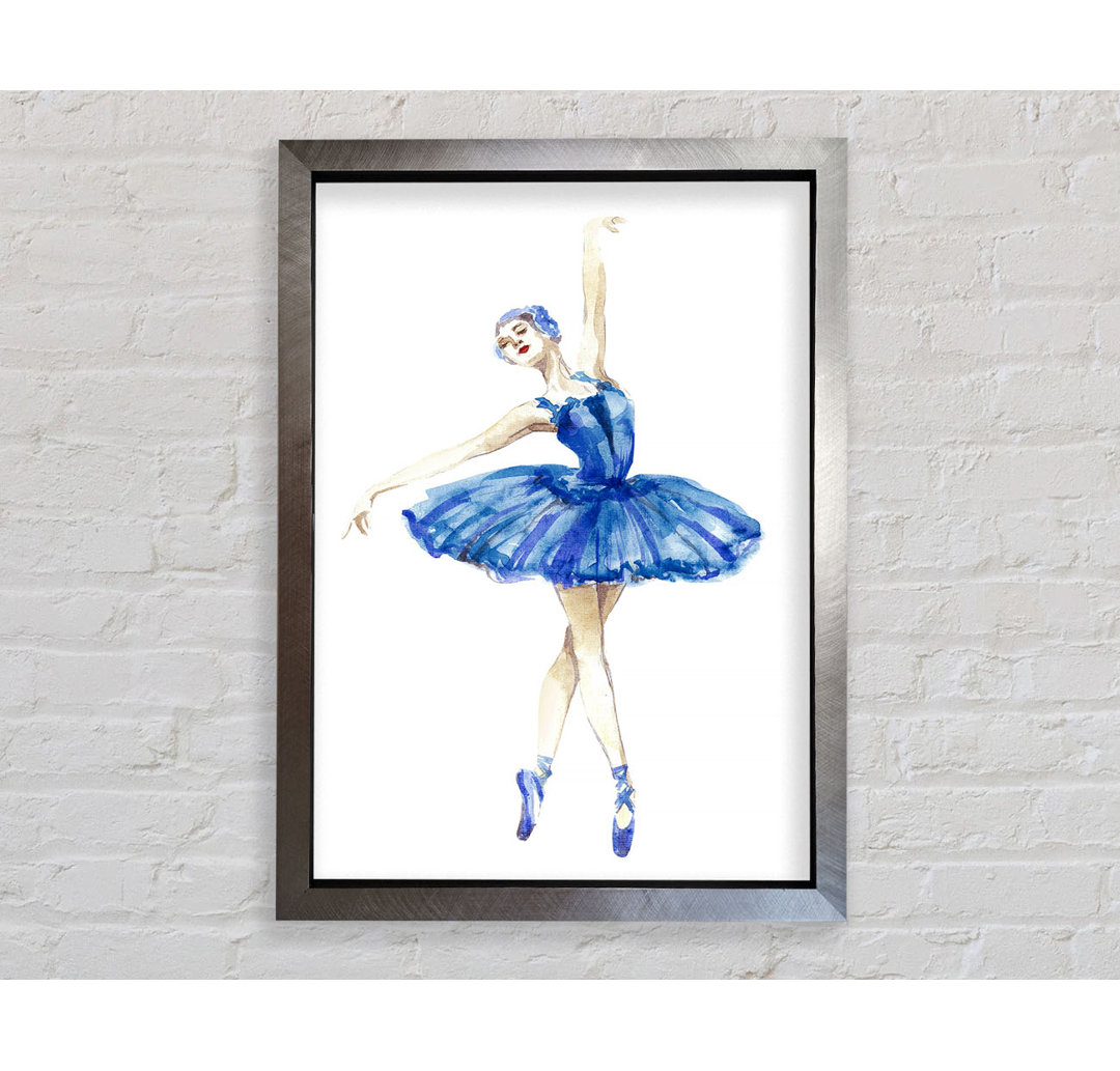 Nawrocki Blue Ballerina 4 Gerahmter Druck Wandkunst