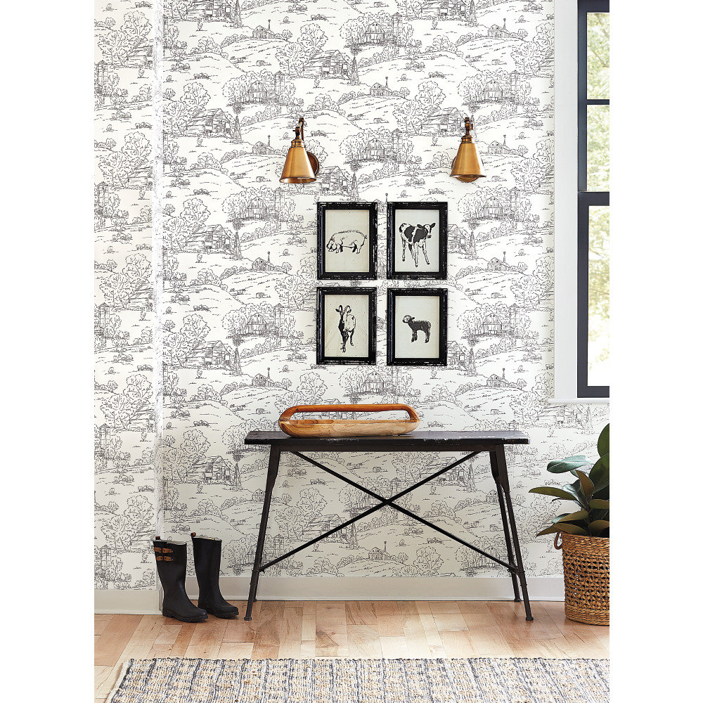 Pasture 2.75' L x 20.5" W Wallpaper Roll York Wallcoverings 