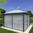 12 pi. L 12 pi. D Pavillon de jardin à toit souple avec double toit en fer-114479695-114479692