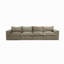 Canapé modulaire rembourré sans dossier en chenille avec dossier rembourré - entièrement comprimé, aucun assemblage requis-777768770-774444523-774444522
