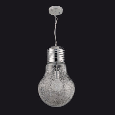 Merrin 1 - Light Nickel Bulb Pendant