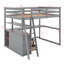 Lit mezzanine double avec bureau et tablettes-1044064941