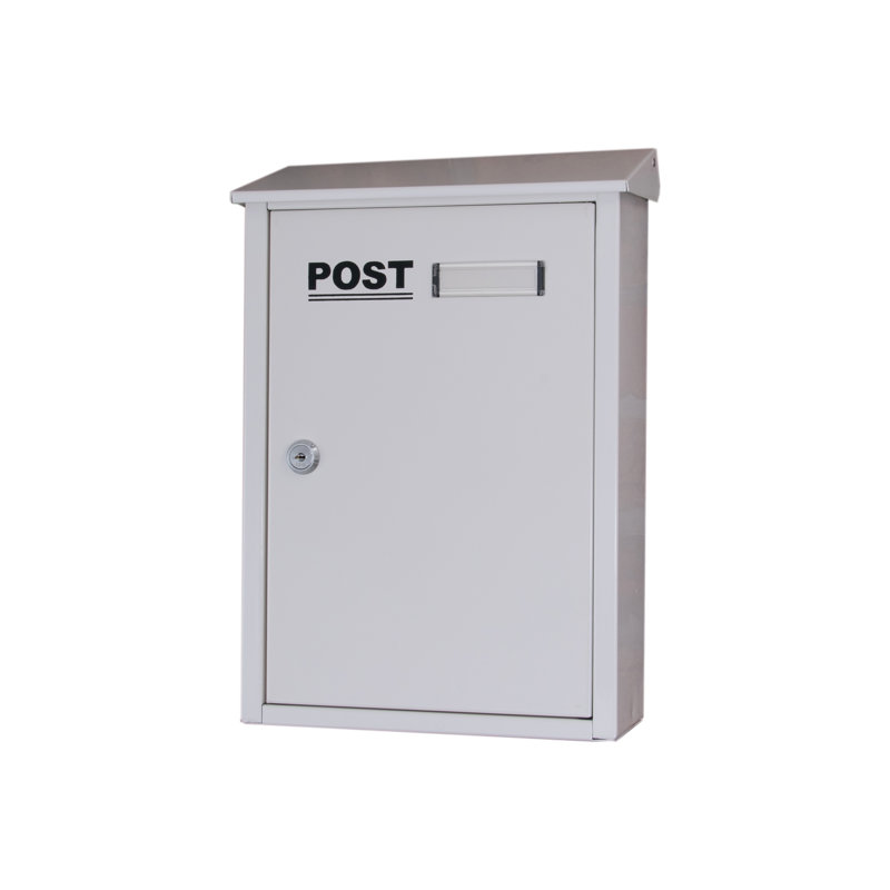 Amadi Steel Wall Mounted Post Box, White