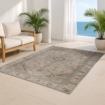 Tapis gris d'intérieur et d'extérieur Tabriz