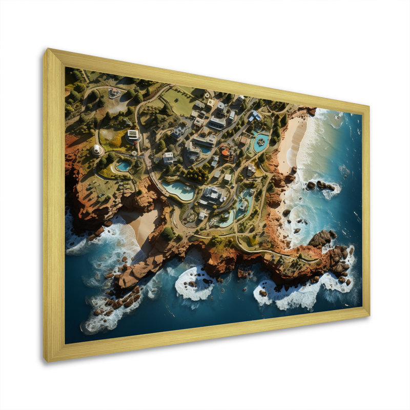 Clifton Beaches Cape, reproduction d'art sur toile, H 12 po x l 20 po x P 1 po, Encadrement doré