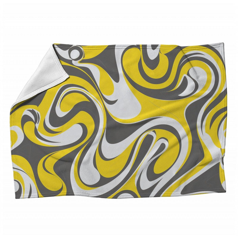 Swirl Art Fluid Machine Printed Throw Blanket, 60" W x 80" L