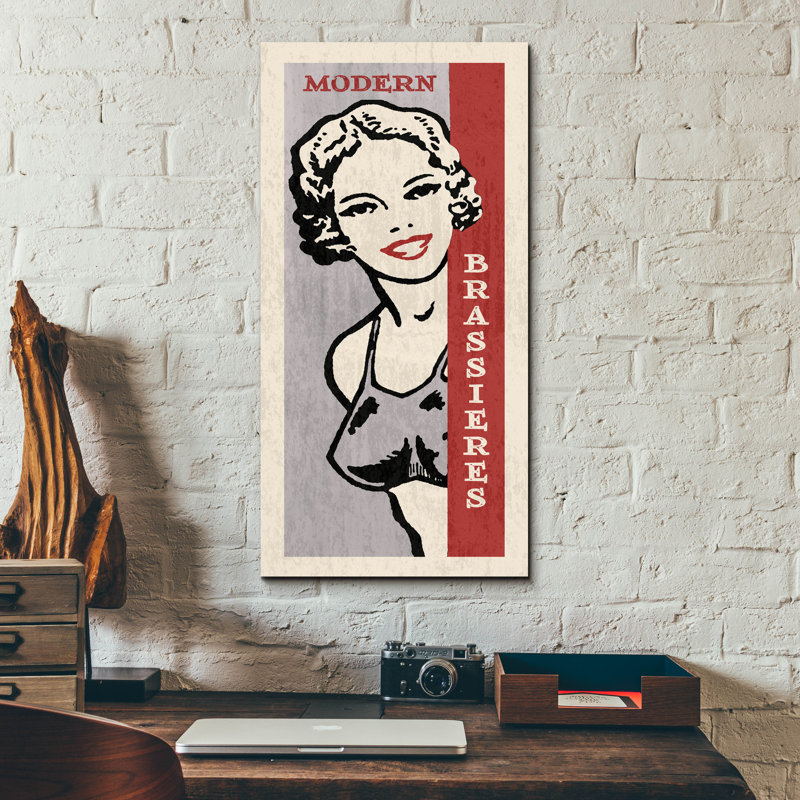 Art moderne en verre moderne "Brassières moderne" par Erin Clark, H 24 po x l 12 po