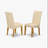 7 Piece Dining Table Set Consist of an Oval Butterfly Leaf Kitchen Table and 6 Light Beige Linen Fabric Upholstered Chairs, Oak-574578863-574578862-574578857