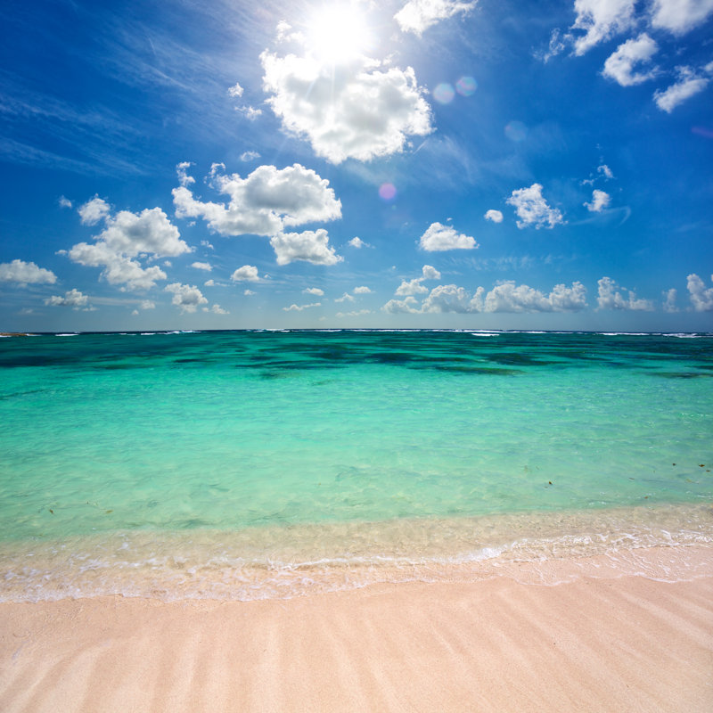Beach And Ocean by Dibrova - Wrapped Canvas Print, 30cm H x 46cm W x 3.8cm D