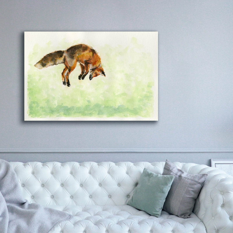 Toile épique «Leaping Fox» par Anika Goodhue, H 40 po x l 60 po x P 1,5 po