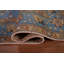 Tapis bleu délavé traditionnel 8 x 11