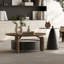 Table basse avec plateau en verre trempé
