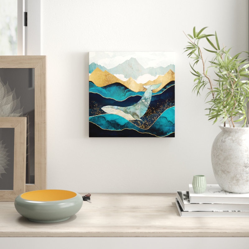 Blue Whale by SpaceFrog Designs - Wrapped Canvas Giclee Art Print, 45.72 cm H x 45.72 cm W x 1.91 cm D