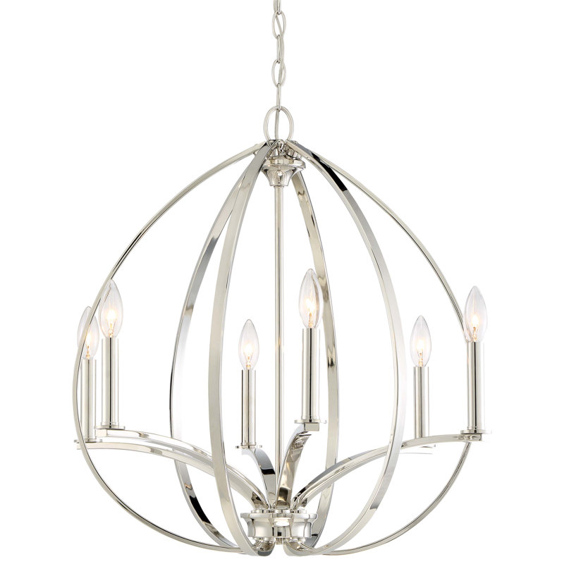 Tilbury 6 - Light Dimmable Globe Chandelier