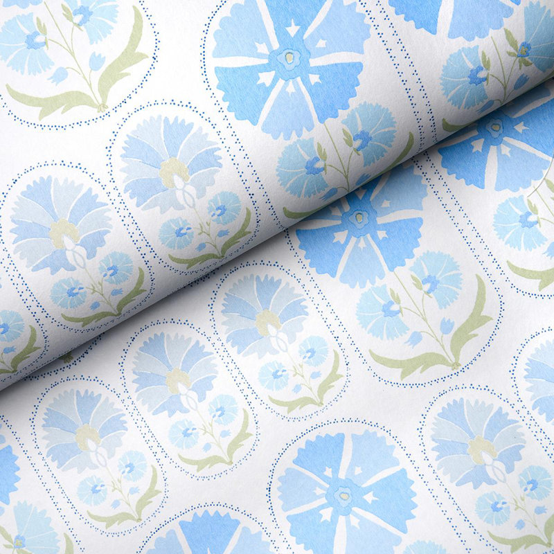 Anjuna Floral Wallpaper, Blue