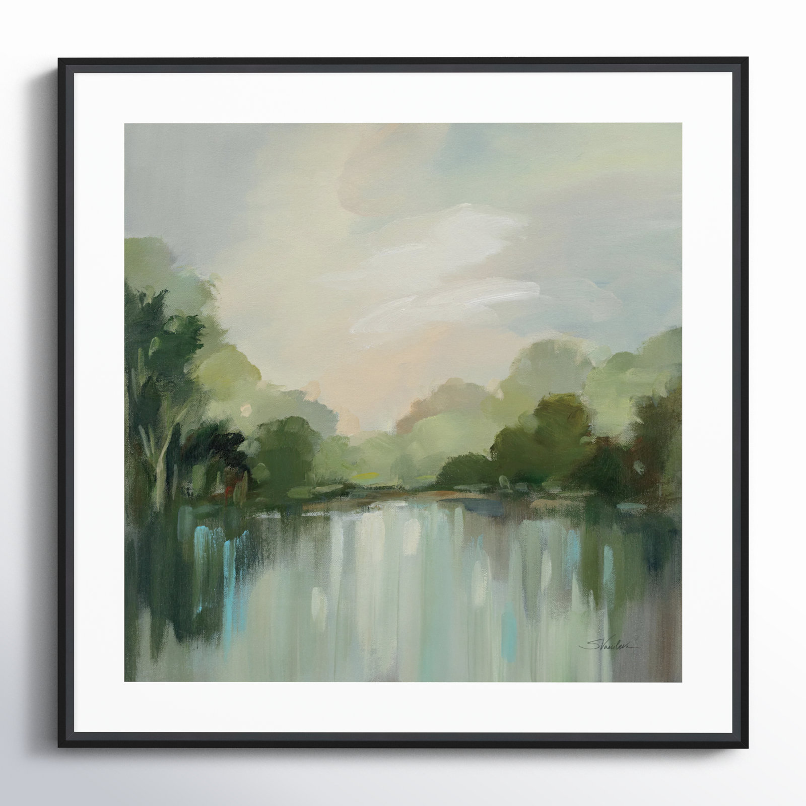 Cool Spring Day Print, 33" H x 33" W, Black
