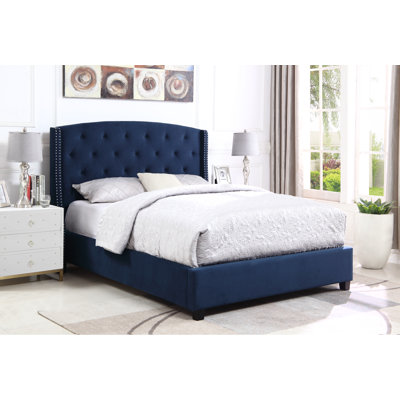 Dorthy Upholstered Wingback Bed
