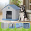 Niche pour chien 38 po en plastique pour l'extérieur avec niche pour l'extérieur-282336059-278693568