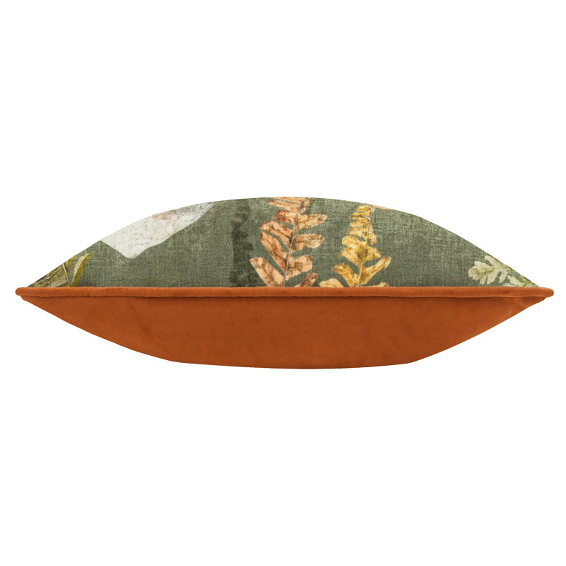 Alixzander Cushion, 30cm H x 50cm W, Green/Yellow Abstract, Rectangular