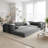 115" Modern Corduroy L-Shaped Modular Sectional Sofa Bed, Convertible 4-Seat Sectional Couch With Iron Frame-988412287