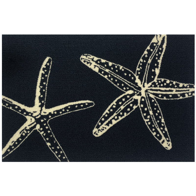 Étoile de mer contour indigo_26350, Rectangle 2 pi 6 po x 4 pi