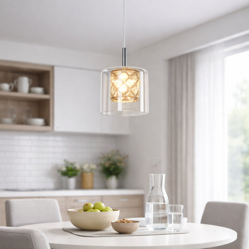 Pendant light 1 - Light G9 Stainless Stee Cylinder