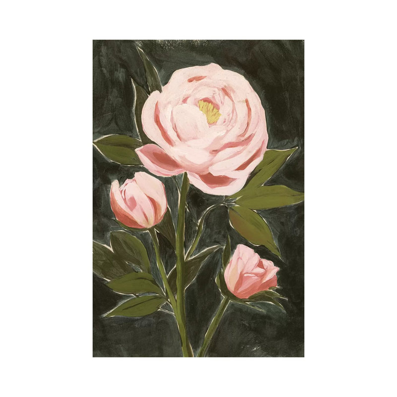 Vintage Peonies II - Wrapped Canvas Print, 101.6 cm H x 66.04 cm W x 3.175 cm D