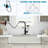 Waterfall Kitchen Sink Faucet With Pull-Down Sprayer, Stainless Steel Kitchen Faucet, Single Handle Faucet, 3 Function Modes.-113791902