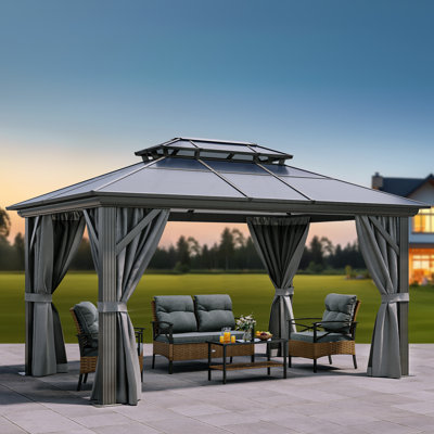 Balconera Polyethylene Double Roof with Aluminum Frame Patio Gazebo